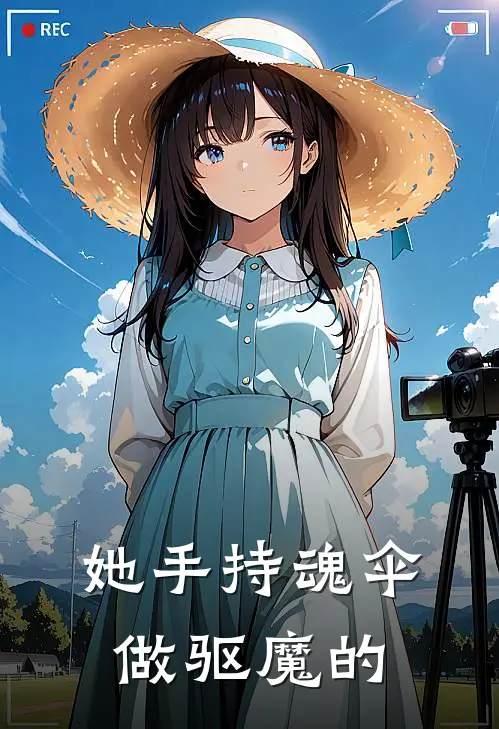 她手持魂伞做驱魔的